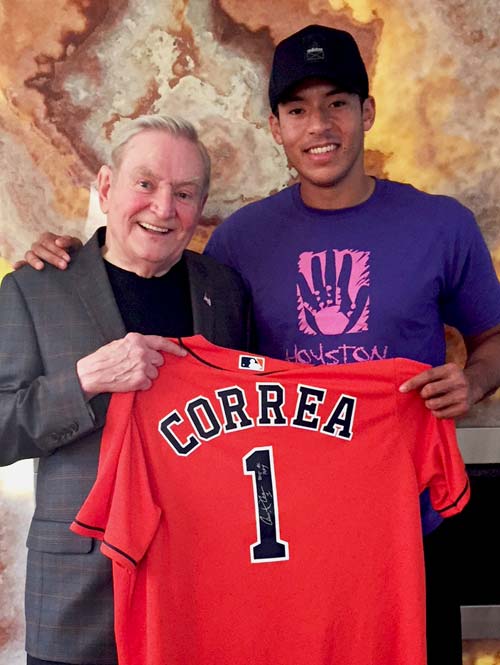 Dave Ward with Houston Astro Carlos Correa.