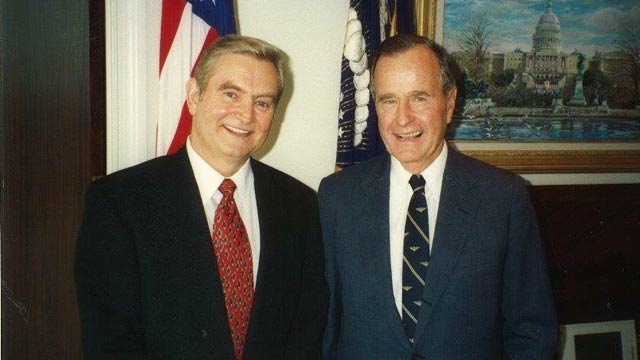Dave Ward and President George H. W. Bush.